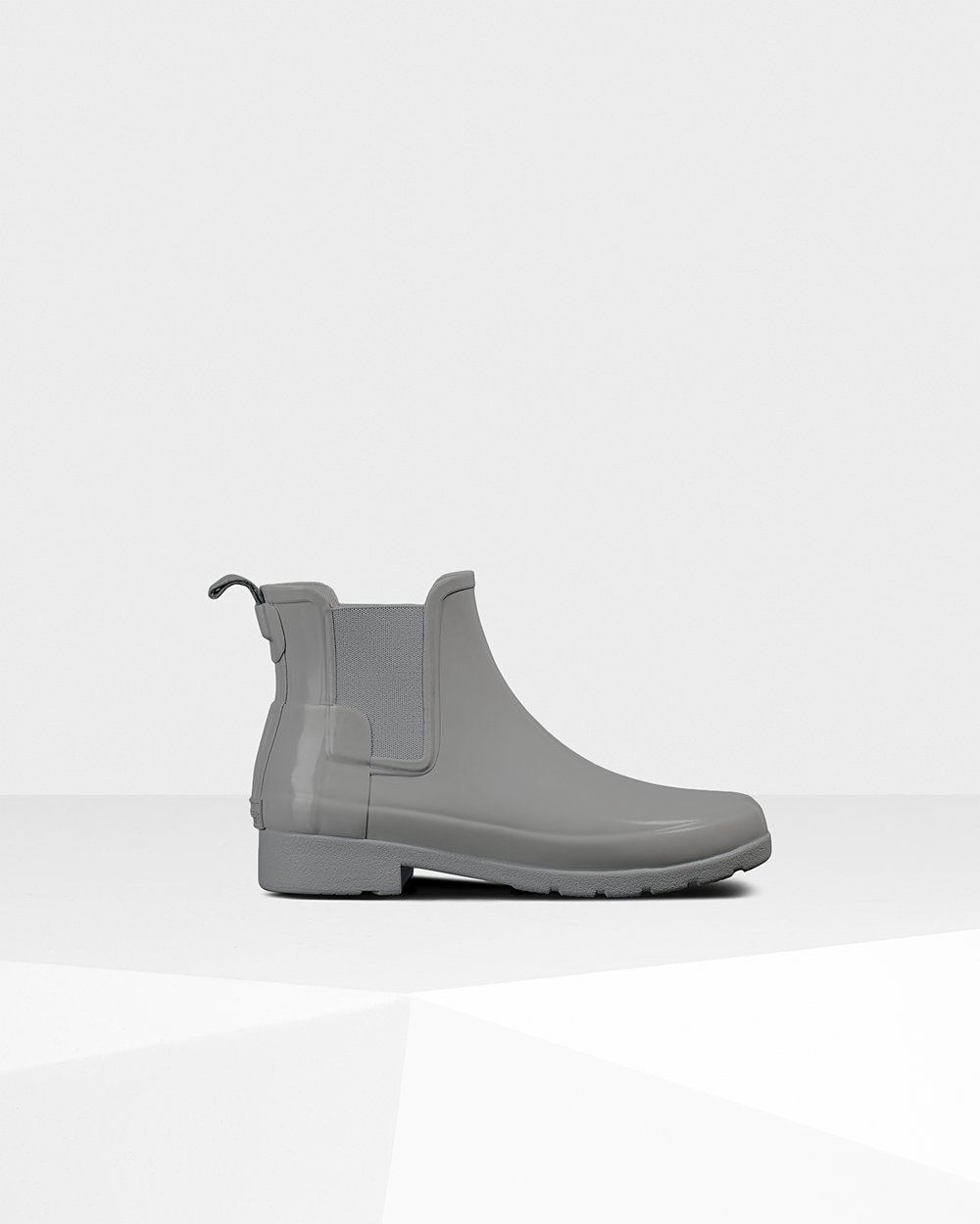 Chelsea Boots Dames - Hunter Refined Gloss Slim Fit - Grijs - 13MIJLXHY